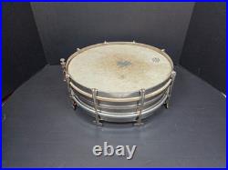 Antique Ludwig Leedy Piccolo nickel snare drum 4 1/2 x 13 inches