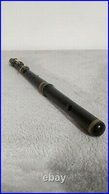 Antique Rosewood Fife, Wooden Flute Or Piccolo, Vintage Irish Folk Marching Whis