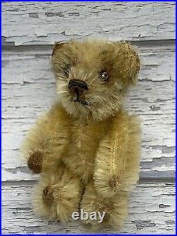 Antique Schuco Piccolo Blonde Mohair Collectable Teddy Bear 2.5 Metal Eyes 1930
