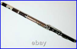 Antique Transverse Rosewood Corona Orchestra Flute And Unsigned 6 Key Piccolo
