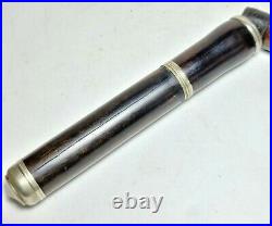 Antique Transverse Rosewood Corona Orchestra Flute And Unsigned 6 Key Piccolo