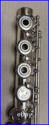 Armstrong 303 Flute Open Hole Sterling Silver Head Thin Joint, B Foot With Case VF Armstrong 303 Flute Open Hole Sterling Silver Head Thin Joint, B Foot With Case VF