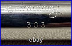 Armstrong 303 Flute Open Hole Sterling Silver Head Thin Joint, B Foot With Case VF Armstrong 303 Flute Open Hole Sterling Silver Head Thin Joint, B Foot With Case VF