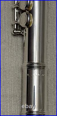 Armstrong 303 Flute Open Hole Sterling Silver Head Thin Joint, B Foot With Case VF Armstrong 303 Flute Open Hole Sterling Silver Head Thin Joint, B Foot With Case VF