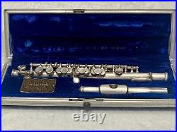 Armstrong Elkart Model 290 Piccolo Sterling Silver Body And Head With Hard Case