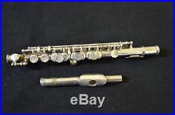 Artley Armstrong Symphony Elkhart-Ind Silver Flute Set with Piccolo Vintage