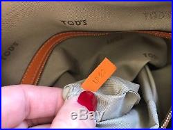 Authentic TOD'S D-STYLING BAULETTO PICCOLO Zip SATCHEL BAG Orange- Perf 4 fall