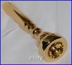 BACH NEW YORK 7D trumpet mouthpiece 24 throat GOLD PLATE Piccolo