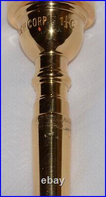 BACH Post MT VERNON 1 1/4C 1965-69 Trumpet mthp 27 throat GOLD PLATE