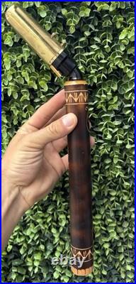 BEAUTIFUL VINTAGE BAMBOO B5 Alto Flute Erik USA 2001 With Mouth Cover And Case