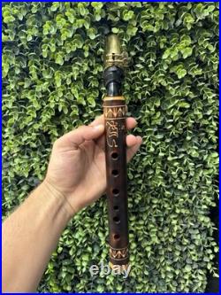 BEAUTIFUL VINTAGE BAMBOO B5 Alto Flute Erik USA 2001 With Mouth Cover And Case