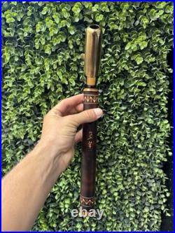 BEAUTIFUL VINTAGE BAMBOO B5 Alto Flute Erik USA 2001 With Mouth Cover And Case