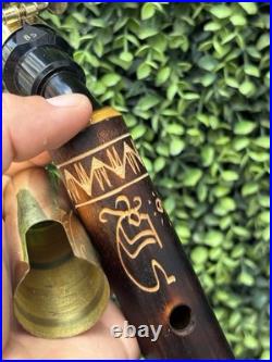 BEAUTIFUL VINTAGE BAMBOO B5 Alto Flute Erik USA 2001 With Mouth Cover And Case