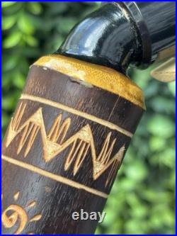 BEAUTIFUL VINTAGE BAMBOO B5 Alto Flute Erik USA 2001 With Mouth Cover And Case