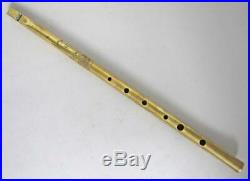 BRASS PENNY TIN IRISH VINTAGEWHISTLE LOW G VINTAGE circa 1900 flute fife piccolo