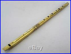BRASS PENNY TIN IRISH WHISTLE LOW G VINTAGE CIRCA 1900 flute fife piccolo