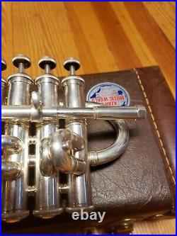 Bach Stradivarius 196S Bb/A Silver Piccolo Trumpet-Excellent Condition