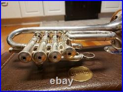 Bach Stradivarius 196S Bb/A Silver Piccolo Trumpet-Excellent Condition