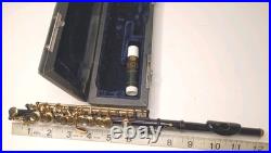 Beautiful Black And Gold Tone Cecilio piccolo C key instrument In Hard Case