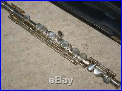 Beautiful, old piccolo flute Sante Barzan Adria Boehm system in orginal case