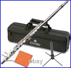Cecilio Closed Hole C Flute for Kids & Beginner/Intermediate - Nickel