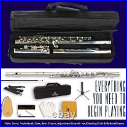 Cecilio Closed Hole C Flute for Kids & Beginner/Intermediate - Nickel