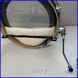 DW Drum Works Steel 20 Pancake Bass Drum 12 & 10 Piccolo Tom W Roller case