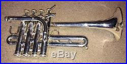 Dillon Bb/A 4-Valve Piccolo Trumpet in Silver Plate