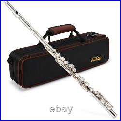 Eastar CONCERT FLUTE WITH CARRY CASE STAND FOR STUDENT SCHOOL BAND FLUTES