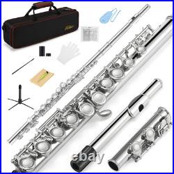 Eastar CONCERT FLUTE WITH CARRY CASE STAND FOR STUDENT SCHOOL BAND FLUTES