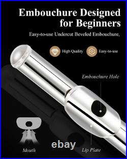 Eastar CONCERT FLUTE WITH CARRY CASE STAND FOR STUDENT SCHOOL BAND FLUTES