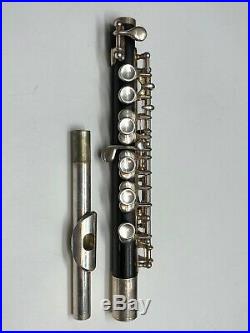 Elkhart Gemeinhardt 4PMH Piccolo Band Instrument Black Plastic Silver Plate GUC