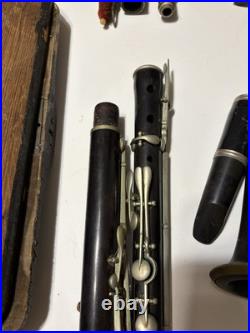 Estate Antique Lot H F Meyer Hanover Nach Austria Grenadilla Wood Flute Parts