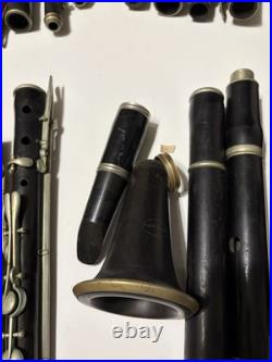 Estate Antique Lot H F Meyer Hanover Nach Austria Grenadilla Wood Flute Parts