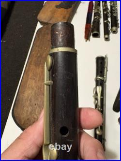 Estate Antique Lot H F Meyer Hanover Nach Austria Grenadilla Wood Flute Parts