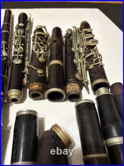 Estate Antique Lot H F Meyer Hanover Nach Austria Grenadilla Wood Flute Parts