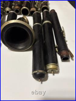 Estate Antique Lot H F Meyer Hanover Nach Austria Grenadilla Wood Flute Parts