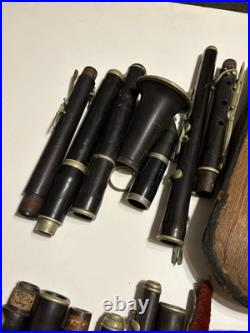 Estate Antique Lot H F Meyer Hanover Nach Austria Grenadilla Wood Flute Parts
