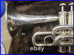Excellent Bach Stradivarius 196S Bb/A Piccolo Trumpet In Silver-Very Nice