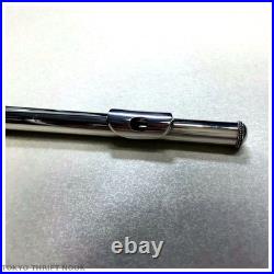 Excellent Sankyo Flute Sterling Silver Head Joint Covered Key Japan with Case