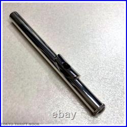 Excellent Sankyo Flute Sterling Silver Head Joint Covered Key Japan with Case