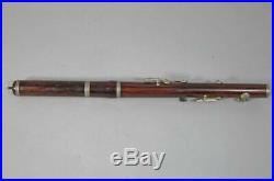 FINE QUALITY ANTIQUE ROSEWOOD 6 KEY PICCOLO A440 1800s flute fife vintage