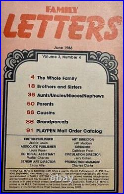 Family Letters June 1986 Very Rare Vintage Taboo Erotica Sleaze Magazine