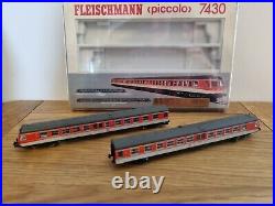 Fleischmann Piccolo (7430) 2 Car Set N Gauge Locomotive Tested And Running