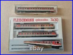 Fleischmann Piccolo (7430,7432) 3 Car Set N Gauge Locomotive Tested And Running
