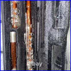 Flute C Key 16 Closed Hole with Split-E Orange Musical Instrument Some Scratches