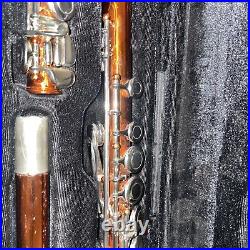 Flute C Key 16 Closed Hole with Split-E Orange Musical Instrument Some Scratches