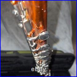 Flute C Key 16 Closed Hole with Split-E Orange Musical Instrument Some Scratches