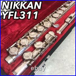 Flute YAMAHA YFL 311 Used SILVER Music Instrument with case From JAPAN Flute YAMAHA YFL 311 Used SILVER Music Instrument with case From JAPAN