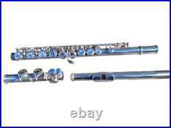 Flute Yamaha 221 Silver Plated Flute Offset G Key Cleaning Rod and Hard Case
